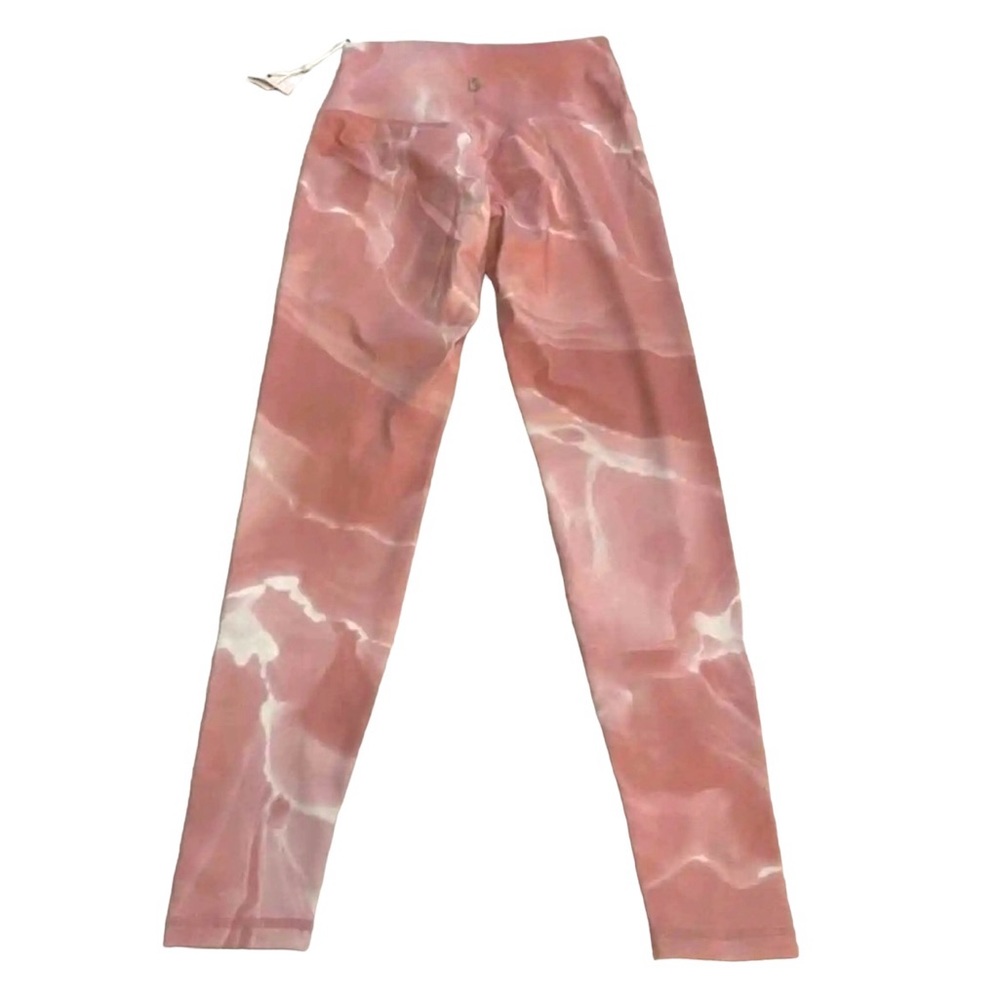 BuffBunny Pink and White Marbled Leggings NWT